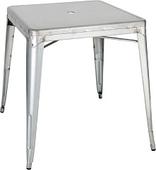  Bolero Table carrée en acier gris Bistro 668mm 