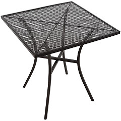  Bolero Table bistro carrée en acier ajouré noire 700mm 