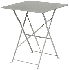 Bolero Table de terrasse carrée en acier grise 600mm 