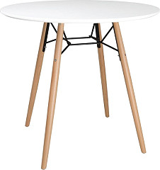  Bolero Table ronde blanche Arlo 798mm 