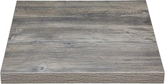  Bolero Plateau de table carré pré-percé en mélamine gris 600 mm 
