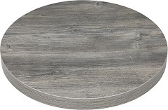  Bolero Plateau de table rond pré-percé en mélamine gris 600 mm 