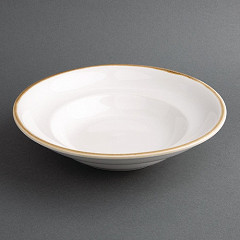  Olympia Assiettes &agrave; p&acirc;tes Kiln couleur craie 250mm (lot de 4) 