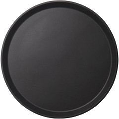  Cambro Plateau de service rond fibre de verre antidérapant Camtread noir 35,5 cm 