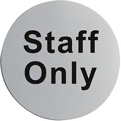  Gastronoble Plaque de porte inox - Staff only 