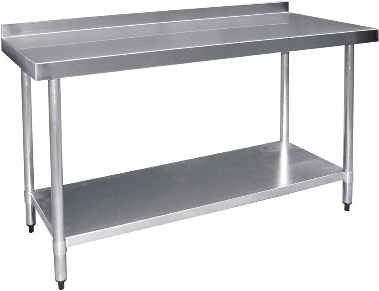  Vogue Table de préparation avec rebord en acier inoxydable 1200 x 600mm 
