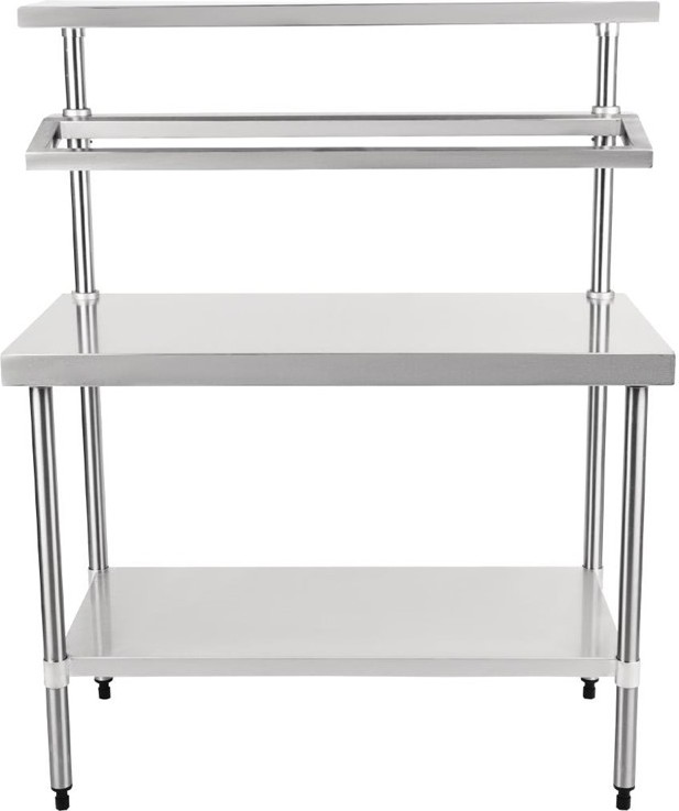  Vogue Table de pr&eacute;paration inox avec support bacs GN Vogue 