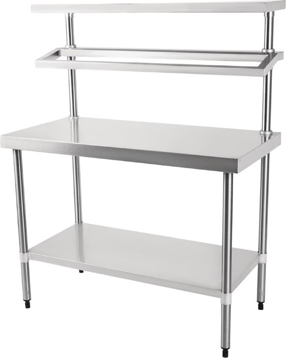  Vogue Table de pr&eacute;paration inox avec support bacs GN Vogue 