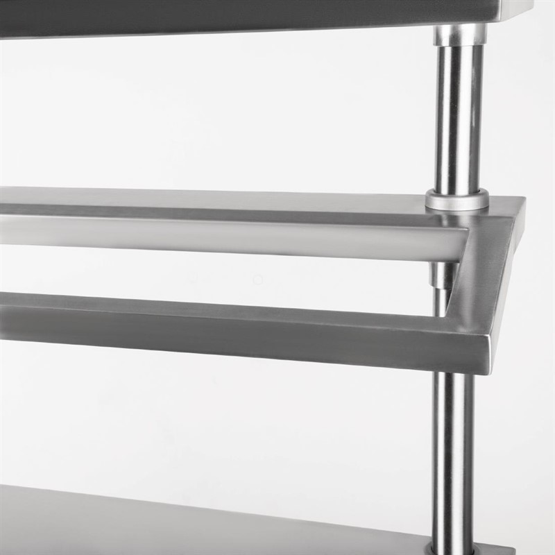  Vogue Table de pr&eacute;paration inox avec support bacs GN Vogue 