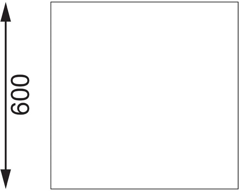  Vogue Table de pr&eacute;paration sans rebord en acier inoxydable 1200 x 600mm 