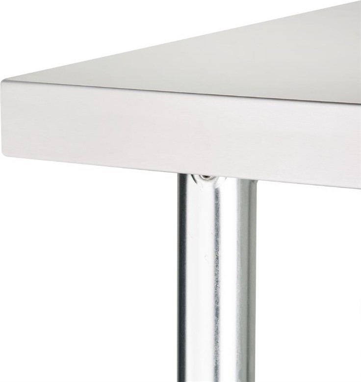  Vogue Table de pr&eacute;paration sans rebord en acier inoxydable 600 x 600mm 