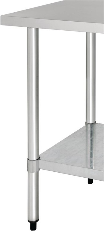  Vogue Table de pr&eacute;paration sans rebord en acier inoxydable 600 x 600mm 