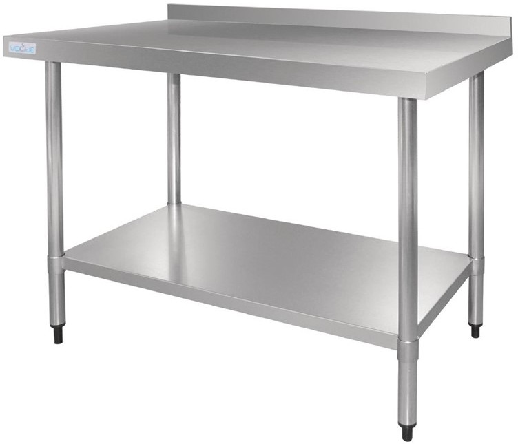  Vogue Table en acier inoxydable avec rebord 900 x 700mm 
