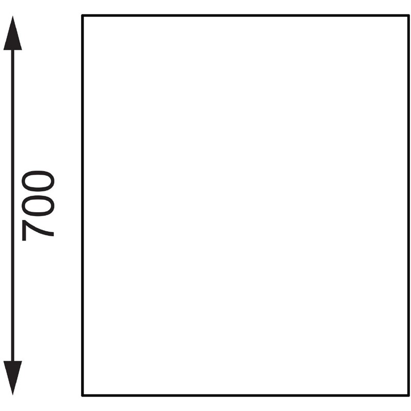  Vogue Table en acier inoxydable avec rebord 1800 x 700mm 