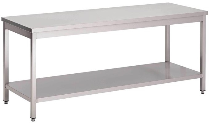 Gastro M Table inox avec &eacute;tag&egrave;re basse 1800 x 700 x 850mm 