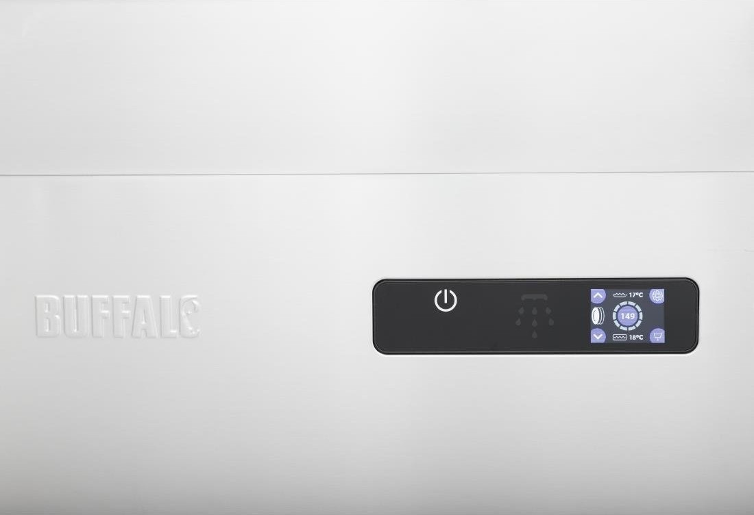  Buffalo Lave-vaisselle num&eacute;rique &agrave; capot avec pompe de vidange 9,7 kW triphas&eacute; 