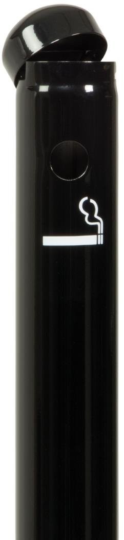  Securit Cendrier poteau en inox noir 1m 