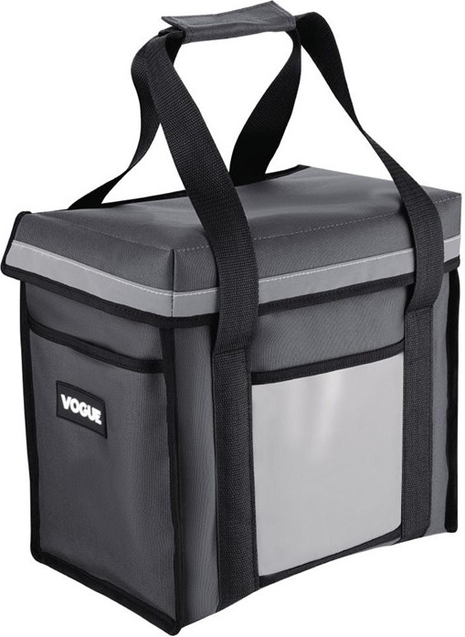  Vogue Sac de livraison isotherme chargement par le haut gris 330&nbsp;x&nbsp;230&nbsp;x&nbsp;330&nbsp;mm 