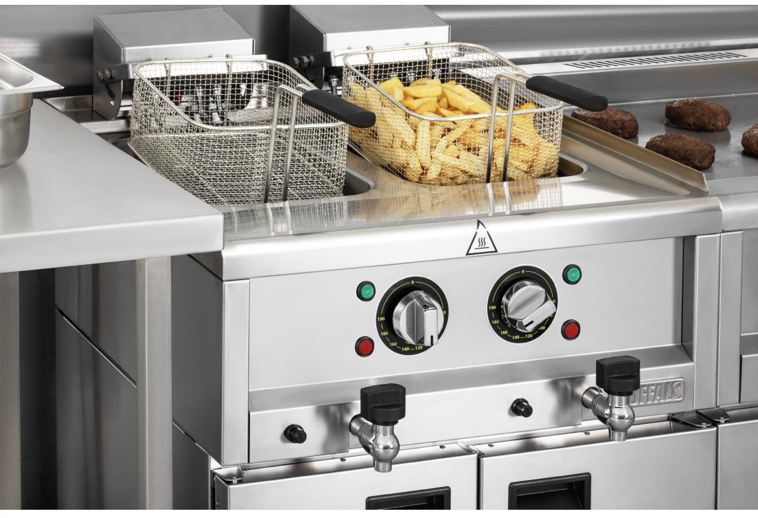  Buffalo Friteuse &eacute;lectrique double S&eacute;rie 600 2 x 8L 