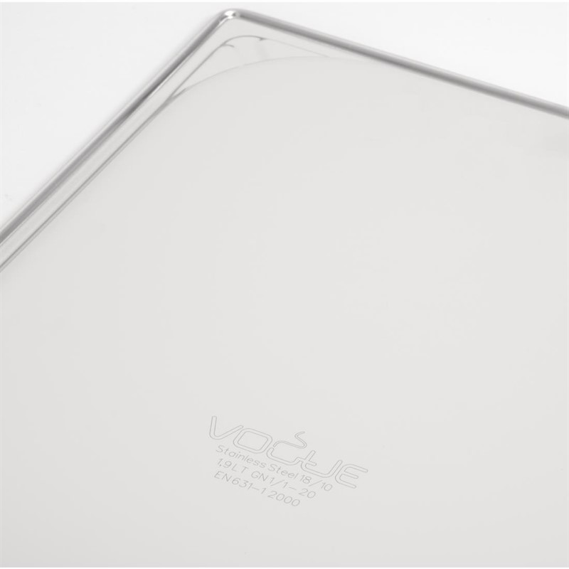  Vogue Bac inox 18/10 GN 1/1 20mm 