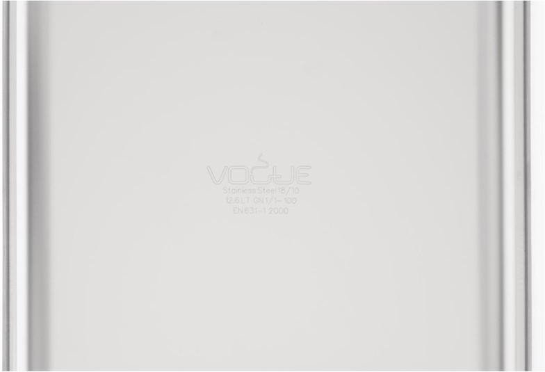  Vogue Bac inox 18/10 GN 1/1 100mm 