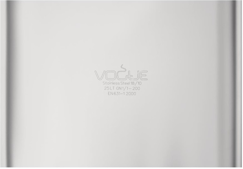  Vogue Bac inox 18/10 GN 1/1 200mm 