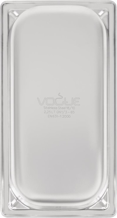  Vogue Bac inox 18/10 GN 1/3 65mm 