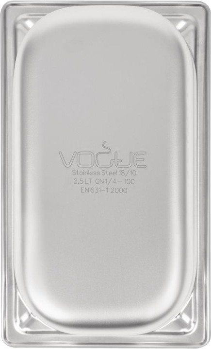  Vogue Bac inox 18/10 GN 1/4 100mm 
