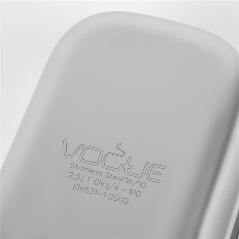  Vogue Bac inox 18/10 GN 1/4 100mm 