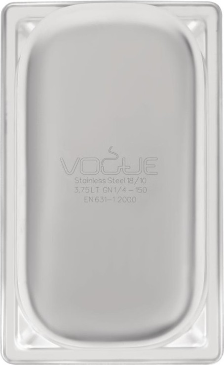  Vogue Bac inox 18/10 GN 1/4 150mm 