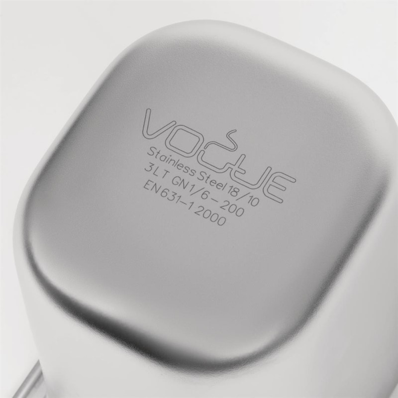  Vogue Bac inox 18/10 GN 1/6 200mm 