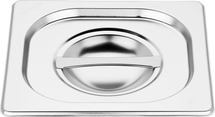  Vogue Ensemble inox 6 GN 1/6 avec couvercles (2 entretoises 325 x 25mm) 