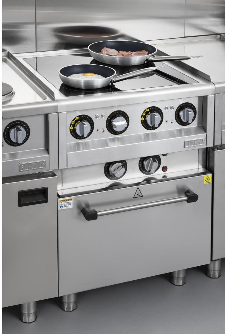  Buffalo Plaque de cuisson &agrave; induction S&eacute;rie 600 4 zones 2 x 3 kW 