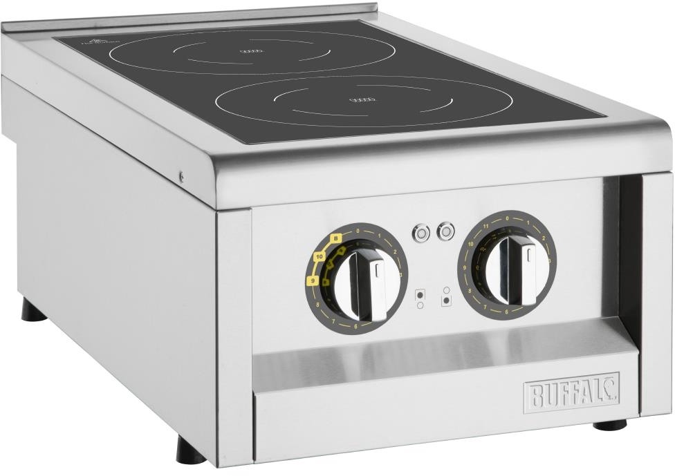  Buffalo Plaque de cuisson &agrave; induction double zone S&eacute;rie 600 3kW 