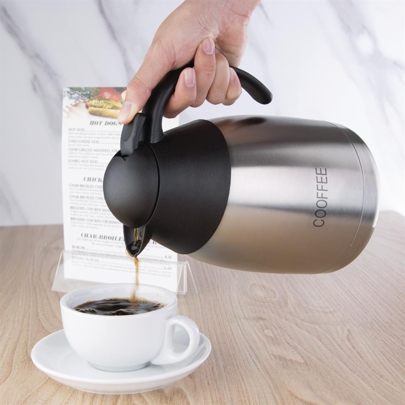  Olympia Pichet isotherme &agrave; caf&eacute; couvercle bomb&eacute; 1,5L 