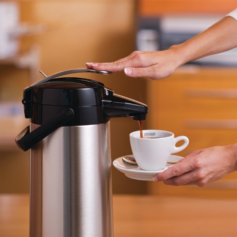  Bravilor Bonamat Pichet &agrave; pompe  Furento 2,2L noir m&eacute;tallis&eacute; 