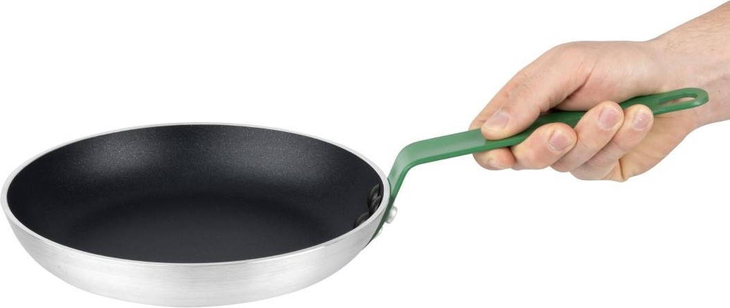  Hygiplas Po&ecirc;le en aluminium antiadh&eacute;sive Teflon Platinum Plus avec poign&eacute;e verte 24cm 
