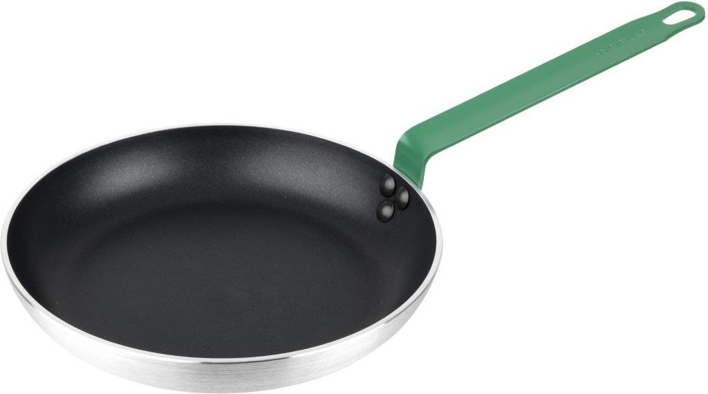  Hygiplas Po&ecirc;le en aluminium antiadh&eacute;sive Teflon Platinum Plus avec poign&eacute;e verte 28cm 