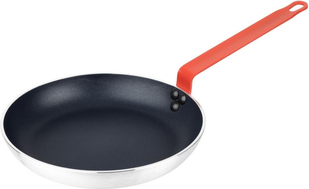  Hygiplas Po&ecirc;le aluminium antiadh&eacute;sive Teflon Platinum Plus avec manche rouge 280mm 