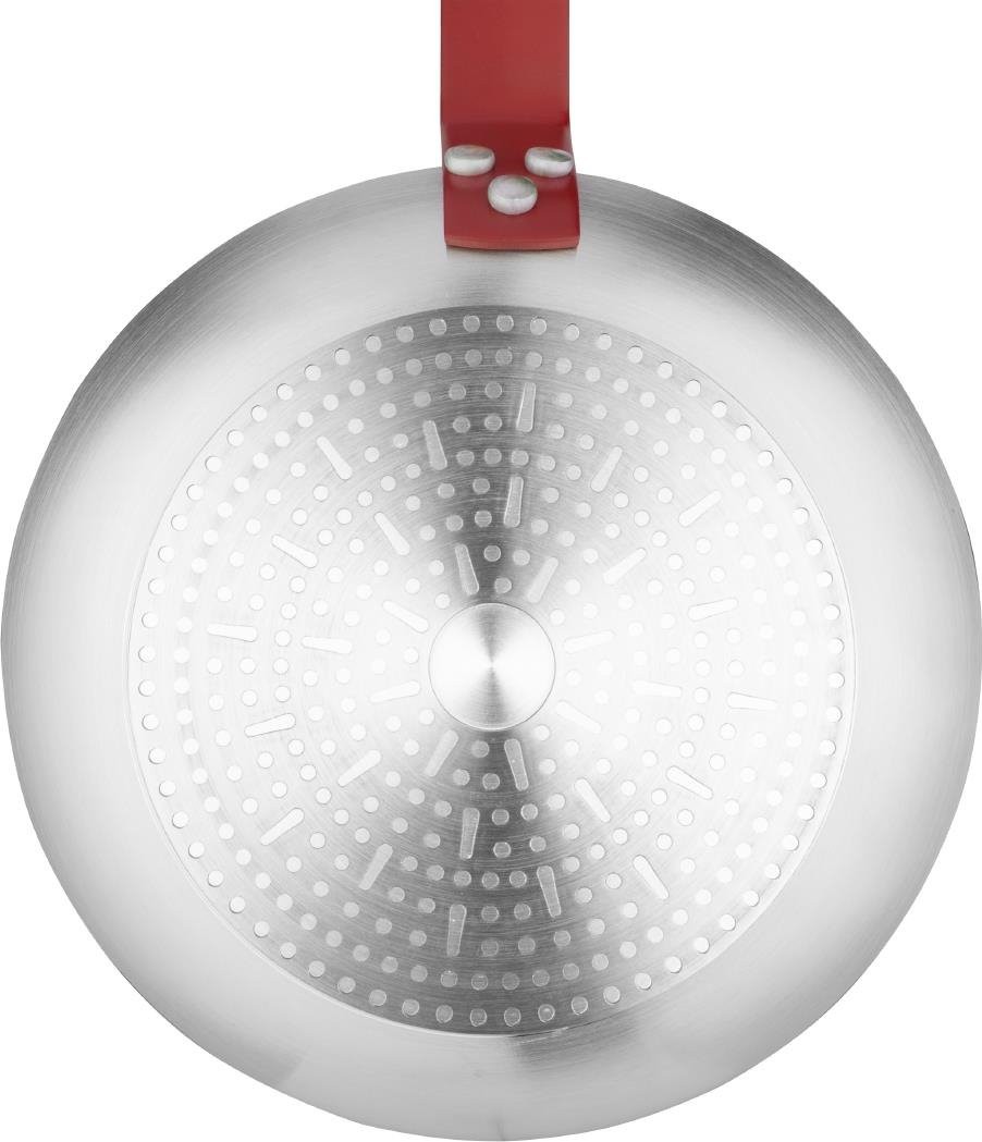  Hygiplas Po&ecirc;le aluminium antiadh&eacute;sive Teflon Platinum Plus avec manche rouge 280mm 