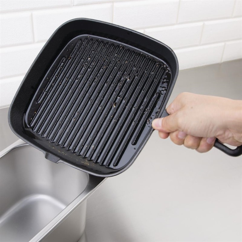  Vogue Po&ecirc;le grill en fonte rainur&eacute;e 