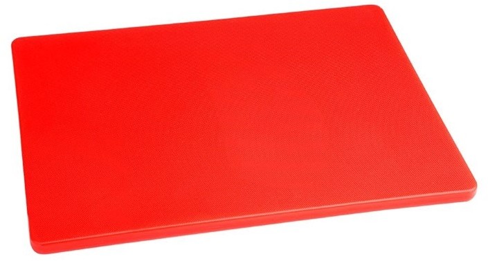  Hygiplas Petite planche &agrave; d&eacute;couper basse densit&eacute; rouge 
