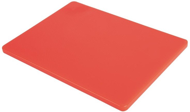  Hygiplas Petite planche &agrave; d&eacute;couper basse densit&eacute; rouge 