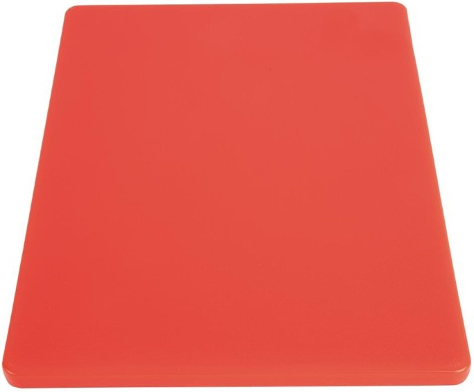  Hygiplas Petite planche &agrave; d&eacute;couper basse densit&eacute; rouge 