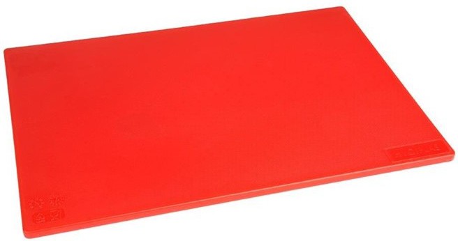  Hygiplas Planche &agrave; d&eacute;couper antibact&eacute;rienne basse densit&eacute; rouge 