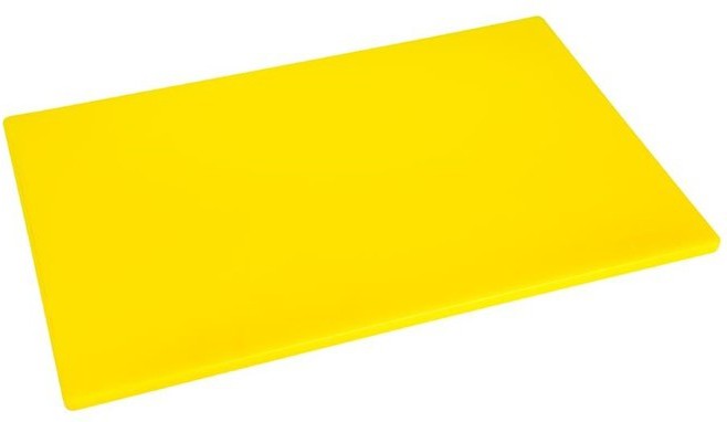  Hygiplas Planche &agrave; d&eacute;couper antibact&eacute;rienne basse densit&eacute; jaune 