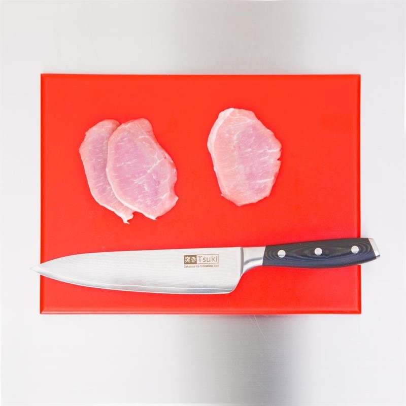  Hygiplas Petite planche &agrave; d&eacute;couper haute densit&eacute; rouge 