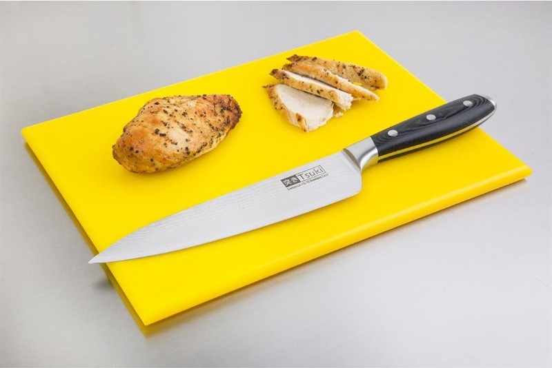  Hygiplas Petite planche &agrave; d&eacute;couper haute densit&eacute; jaune 