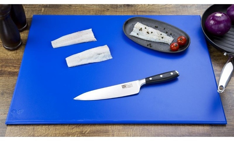  Hygiplas Grande planche &agrave; d&eacute;couper haute densit&eacute; bleue 