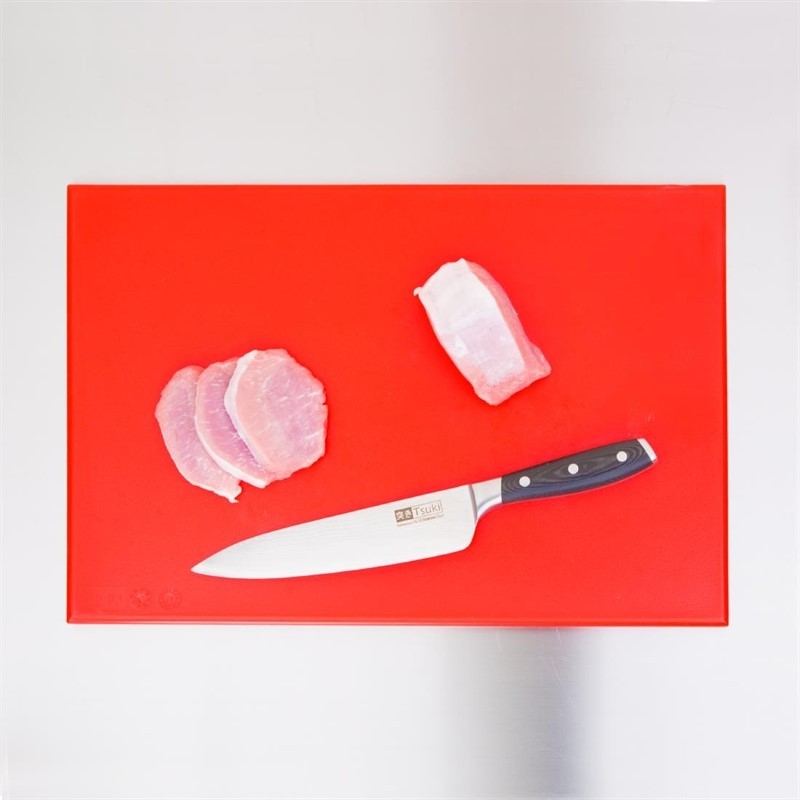  Hygiplas Planche &agrave; d&eacute;couper standard haute densit&eacute; rouge 